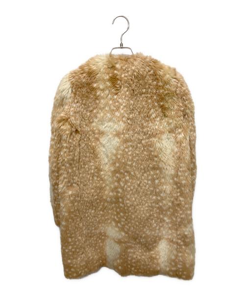 MIU MIU（ミュウミュウ）MIU MIU (ミュウミュウ) フェイクファーコート/バンビ柄コート/アニマル柄 ブラウン サイズ:36の古着・服飾アイテム