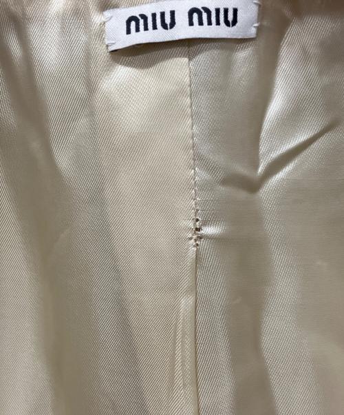 MIU MIU（ミュウミュウ）MIU MIU (ミュウミュウ) フェイクファーコート/バンビ柄コート/アニマル柄 ブラウン サイズ:36の古着・服飾アイテム