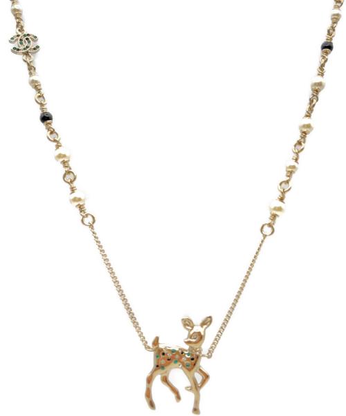 CHANEL（シャネル）CHANEL (シャネル) Bambi-motif CC logo necklace/バンビモチーフココマークネックレス/G26Cの古着・服飾アイテム