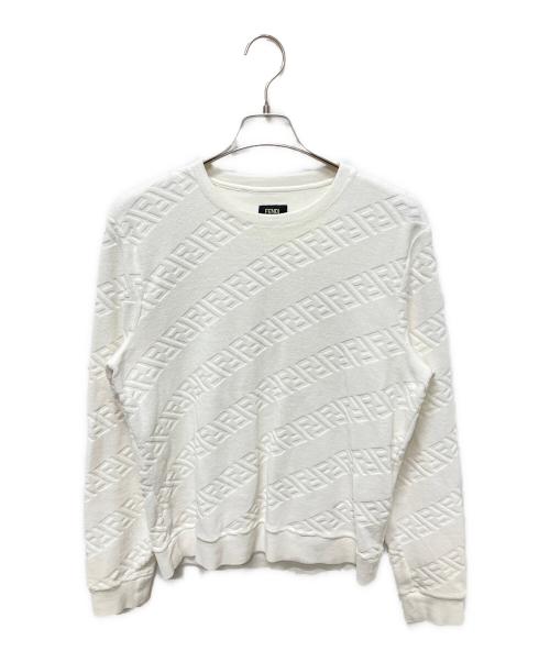 FENDI（フェンディ）FENDI (フェンディ) ズッカ柄スウェット ホワイト サイズ:Sの古着・服飾アイテム