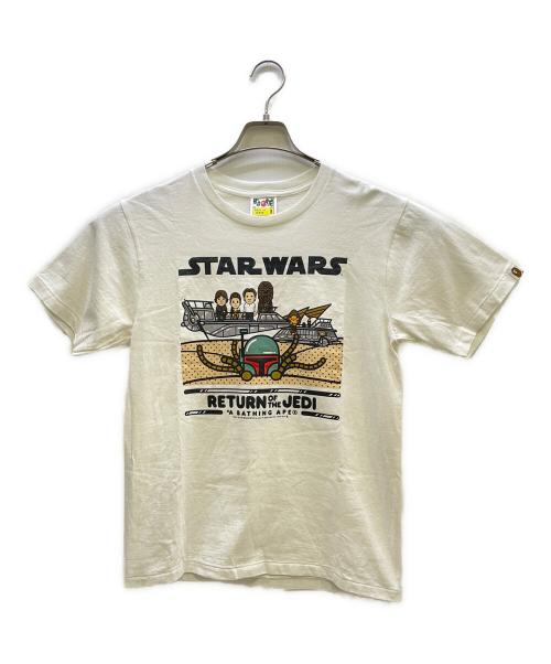 A BATHING APE（アベイシングエイプ）A BATHING APE (アベイシングエイプ) STAR WARS (スターウォーズ) プリントTシャツ ホワイト サイズ:Sの古着・服飾アイテム