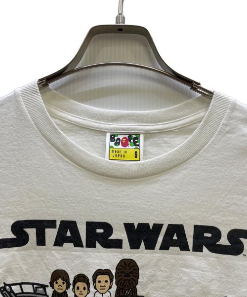A BATHING APE（アベイシングエイプ）A BATHING APE (アベイシングエイプ) STAR WARS (スターウォーズ) プリントTシャツ ホワイト サイズ:Sの古着・服飾アイテム