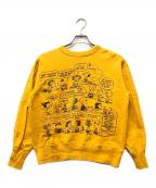 WAREHOUSE×Vintage PEANUTSウエアハウス×ヴィンテージピーナッツ）の古着「クルーネックスウェット」｜オレンジ