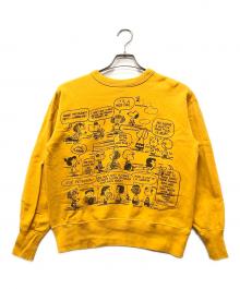 WAREHOUSE×Vintage PEANUTS（ウエアハウス×ヴィンテージピーナッツ）の古着「クルーネックスウェット」｜オレンジ