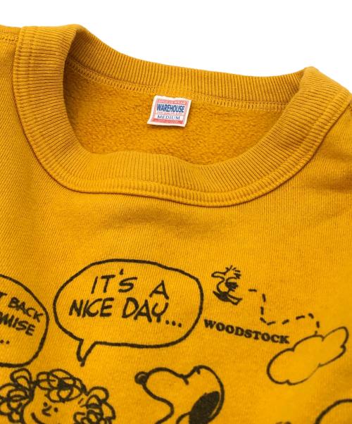 WAREHOUSE（ウエアハウス）WAREHOUSE (ウエアハウス) Vintage PEANUTS (ヴィンテージピーナッツ) クルーネックスウェット オレンジ サイズ:Mの古着・服飾アイテム