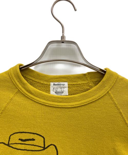 BACKDROP（バックドロップ）BACKDROP (バックドロップ) Vintage PEANUTS (ヴィンテージピーナッツ) ラグランスウェット イエロー サイズ:Mの古着・服飾アイテム