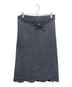 ROBE DE CHAMBRE COMME DES GARCONSローブドシャンブル コムデギャルソン）の古着「RI SO13　スカラップヘムラップスカート」｜グレー