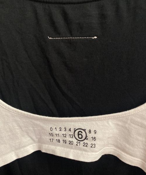 MM6 Maison Margiela（エムエムシックスメゾンマルジェラ）MM6 Maison Margiela (エムエムシックスメゾンマルジェラ) ビスチェレイヤードカットソー ブラック サイズ:Sの古着・服飾アイテム
