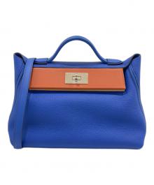 HERMES（エルメス）の古着「24/24 ヴァンキャトル29/Vingt Quastre/シルバー金具」｜ブルーフランス/チャイ/SV金具