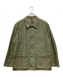 NANGA（ナンガ）の古着「BACK SATIN COVERALL/バックサテンカバーオール」｜グリーン
