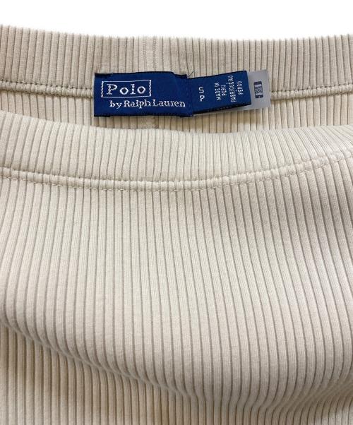 POLO RALPH LAUREN（ポロ・ラルフローレン）POLO RALPH LAUREN (ポロ・ラルフローレン) リブニットロングスカート ベージュ サイズ:Sの古着・服飾アイテム