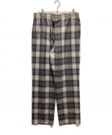 AURALEE（オーラリー）の古着「SUPER LIGHT WOOL CHECK EASY SLACKS」｜グレー