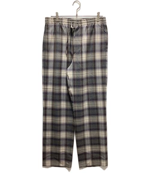 AURALEE（オーラリー）AURALEE (オーラリー) SUPER LIGHT WOOL CHECK EASY SLACKS グレー サイズ:５の古着・服飾アイテム