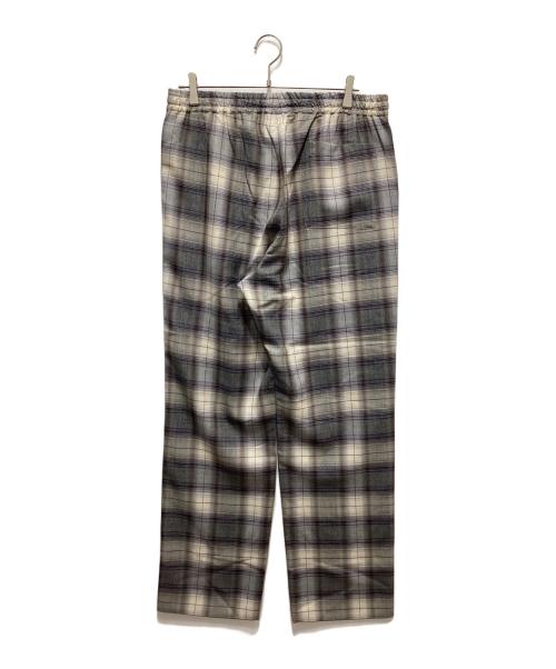 AURALEE（オーラリー）AURALEE (オーラリー) SUPER LIGHT WOOL CHECK EASY SLACKS グレー サイズ:５の古着・服飾アイテム