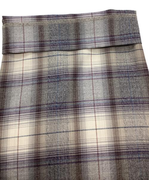 AURALEE（オーラリー）AURALEE (オーラリー) SUPER LIGHT WOOL CHECK EASY SLACKS グレー サイズ:５の古着・服飾アイテム