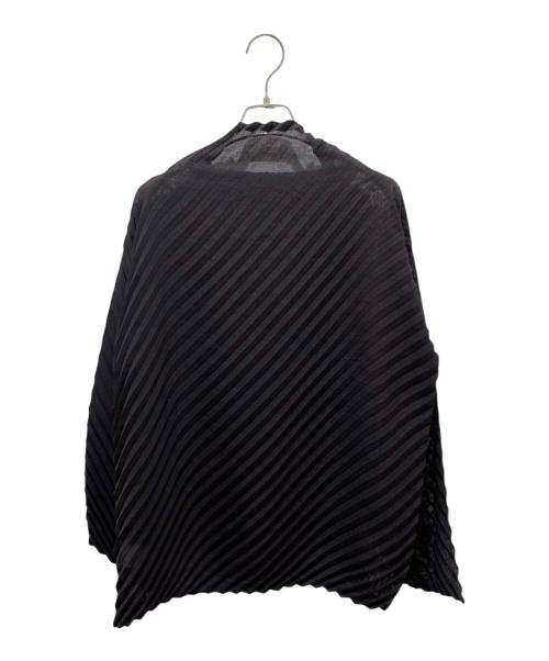 ISSEY MIYAKE（イッセイミヤケ）ISSEY MIYAKE (イッセイミヤケ) プリーツカットソー ブラウン サイズ:Ｍの古着・服飾アイテム