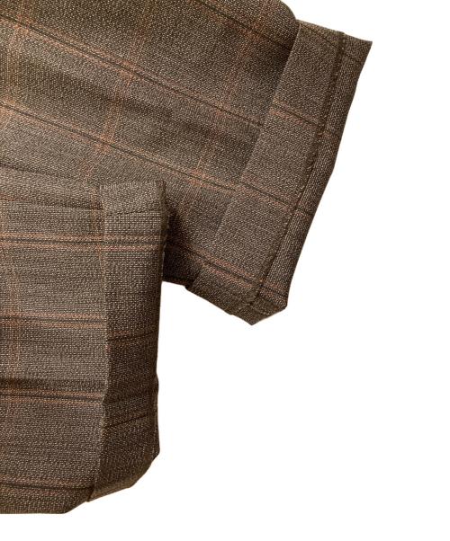 AURALEE（オーラリー）AURALEE (オーラリー) BLUEFACED WOOL CHECK WIDE SLACKS ブラウン サイズ:3の古着・服飾アイテム