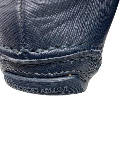 GIORGIO ARMANI（ジョルジョアルマーニ）GIORGIO ARMANI (ジョルジョアルマーニ) ドライビングシューズ/X2B004 ホワイト×ネイビー サイズ:6の古着・服飾アイテム