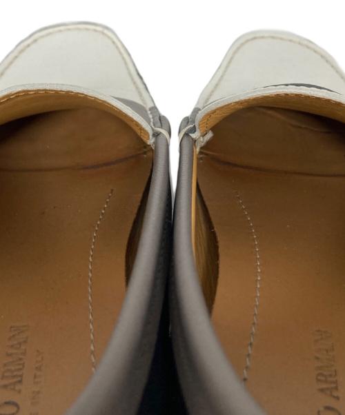 GIORGIO ARMANI（ジョルジョアルマーニ）GIORGIO ARMANI (ジョルジョアルマーニ) ドライビングシューズ/X2B004 ホワイト×ネイビー サイズ:6の古着・服飾アイテム