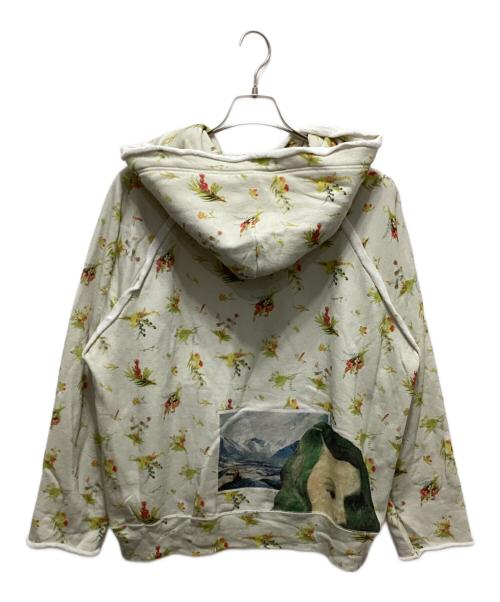 UNDERCOVER（アンダーカバー）UNDERCOVER (アンダーカバー) 総柄T/Cパイル裏毛タチキリカサネハギフーディー CREAM BASE サイズ:4の古着・服飾アイテム