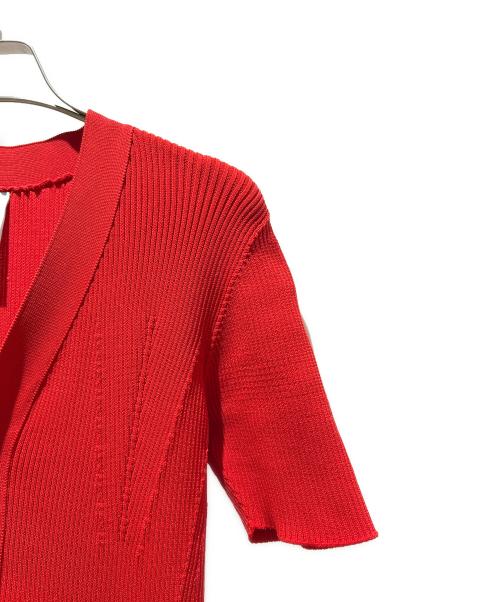 CFCL（シーエフシーエル）CFCL (シーエフシーエル) POTTERY SHORT SLEEVE CARDIGAN DRESS/ポッタリー ショートスリーブ カーディガン ドレス レッド サイズ:1の古着・服飾アイテム