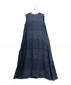 DRAWERドゥロワー）の古着「Sheer Striped A-Line One Piece /シアーストライプAラインワンピース/6526-234-1383」｜ネイビー