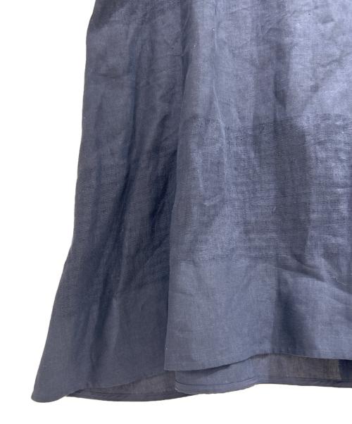 DRAWER（ドゥロワー）DRAWER (ドゥロワー) Sheer Striped A-Line One Piece /シアーストライプAラインワンピース/6526-234-1383 ネイビー サイズ:FREEの古着・服飾アイテム