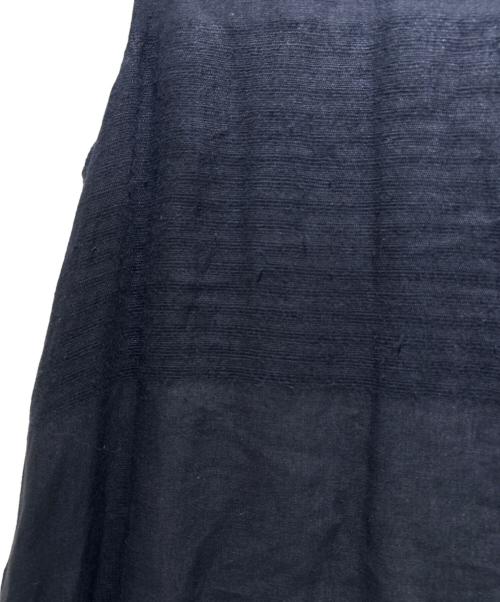 DRAWER（ドゥロワー）DRAWER (ドゥロワー) Sheer Striped A-Line One Piece /シアーストライプAラインワンピース/6526-234-1383 ネイビー サイズ:FREEの古着・服飾アイテム