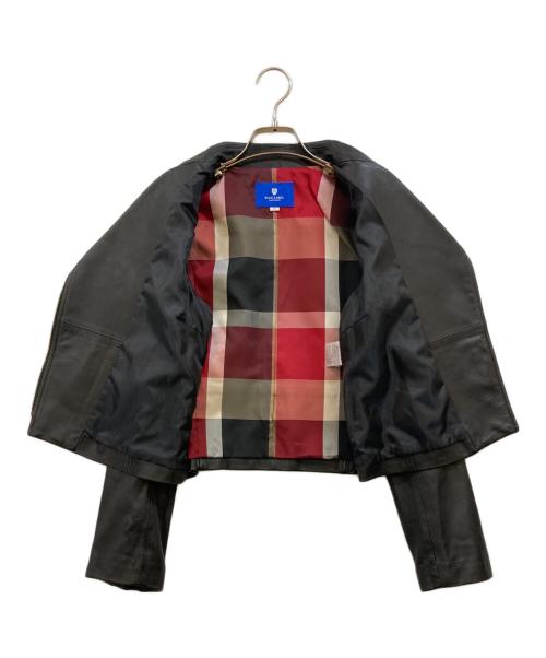 BLUE LABEL CRESTBRIDGE（ブルーレーベルクレストブリッジ）BLUE LABEL CRESTBRIDGE (ブルーレーベルクレストブリッジ) ダブルライダース レザージャケット ブラック サイズ:38の古着・服飾アイテム