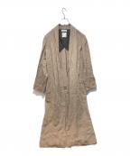 MADISON BLUEマディソンブルー）の古着「GOWN COAT LINEN TWILL」｜ベージュ