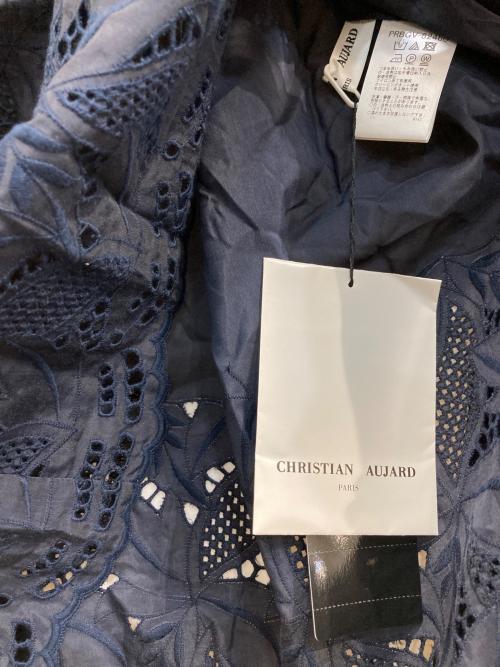 CHRISTIAN AUJARD（クリスチャン・オジャール）CHRISTIAN AUJARD (クリスチャン・オジャール) ボタニカルエンブロイダリーチュニック ネイビー サイズ:Ｍの古着・服飾アイテム