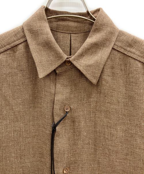 POSTELEGANT（ポステレガント）POSTELEGANT (ポステレガント) LINEN NO SLEEVE DRESS ブラウン サイズ:Sの古着・服飾アイテム