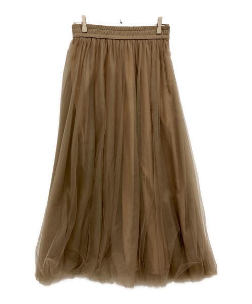 Fabiana Filippi（ファビアナフィリッピ）Fabiana Filippi (ファビアナフィリッピ) チュールスカート ベージュ サイズ:SIZE 40の古着・服飾アイテム