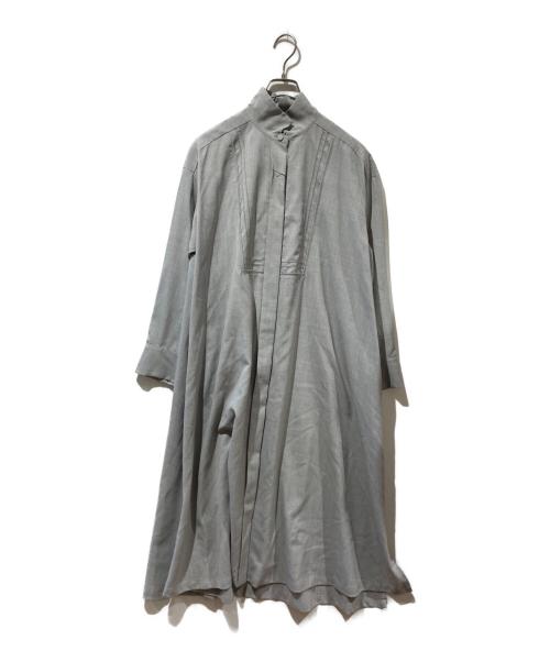 L'EQUIPE（レキップ）L'EQUIPE (レキップ) スタンドカラーシャツワンピース グレー サイズ:SIZE38の古着・服飾アイテム
