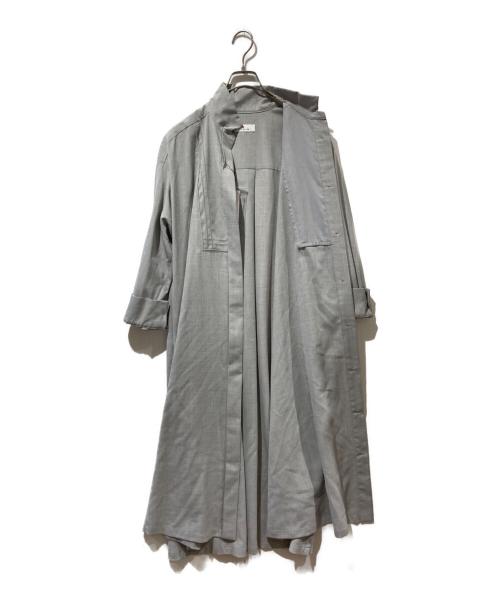 L'EQUIPE（レキップ）L'EQUIPE (レキップ) スタンドカラーシャツワンピース グレー サイズ:SIZE38の古着・服飾アイテム
