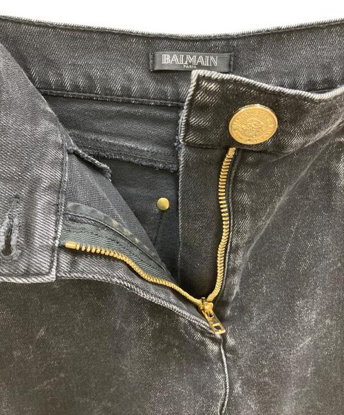 BALMAIN（バルマン）BALMAIN (バルマン) バイカーデニムパンツ ブラック サイズ:36の古着・服飾アイテム