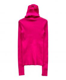 BALENCIAGA（バレンシアガ）の古着「フーデットリブニット」｜ピンク
