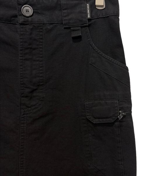 BALENCIAGA（バレンシアガ）BALENCIAGA (バレンシアガ) リップストップカーゴスカート　642176 ブラック サイズ:40の古着・服飾アイテム