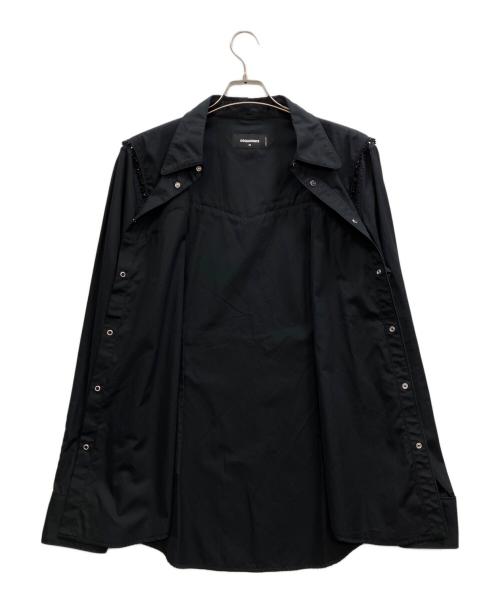 DSQUARED2（ディースクエアード）DSQUARED2 (ディースクエアード) ウエスタンシャツ ブラック サイズ:52の古着・服飾アイテム