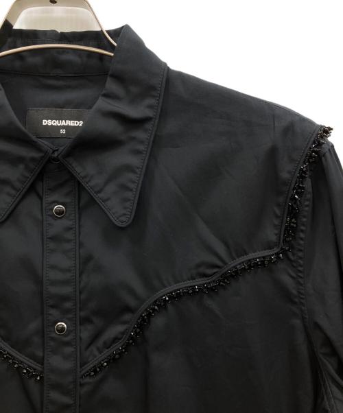 DSQUARED2（ディースクエアード）DSQUARED2 (ディースクエアード) ウエスタンシャツ ブラック サイズ:52の古着・服飾アイテム