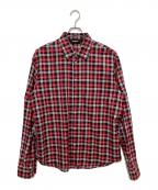DSQUARED2ディースクエアード）の古着「バックプリントチェックシャツ」｜レッド×ネイビー