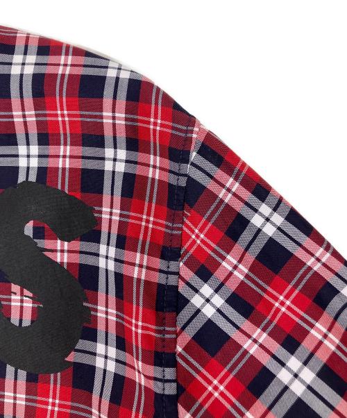 DSQUARED2（ディースクエアード）DSQUARED2 (ディースクエアード) バックプリントチェックシャツ レッド×ネイビー サイズ:48の古着・服飾アイテム