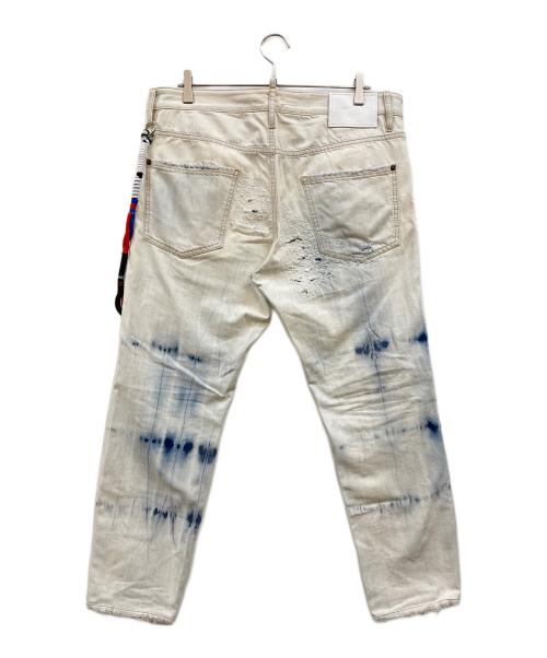 DSQUARED2（ディースクエアード）DSQUARED2 (ディースクエアード) COCONUT CREEK WASH COOL JEANS ブルー×ホワイト サイズ:52の古着・服飾アイテム