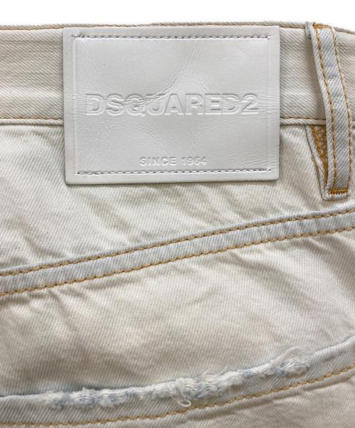 DSQUARED2（ディースクエアード）DSQUARED2 (ディースクエアード) COCONUT CREEK WASH COOL JEANS ブルー×ホワイト サイズ:52の古着・服飾アイテム