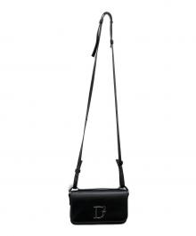 DSQUARED2（ディースクエアード）の古着「レザーショルダーバッグ」｜ブラック