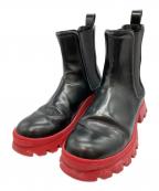 DSQUARED2ディースクエアード）の古着「TankRain チェルシーブーツ」｜レッド×ブラック
