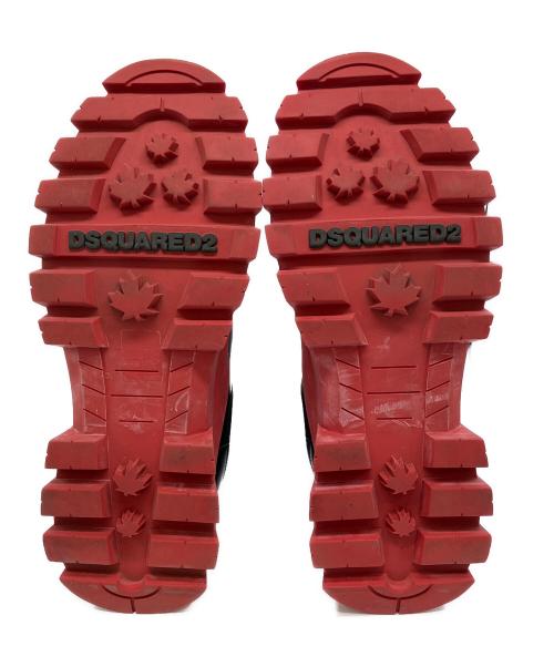 DSQUARED2（ディースクエアード）DSQUARED2 (ディースクエアード) TankRain チェルシーブーツ レッド×ブラック サイズ:42の古着・服飾アイテム