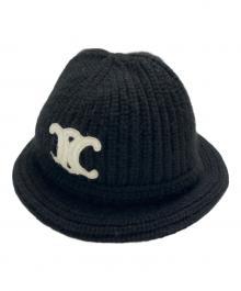 CELINE（セリーヌ）の古着「トリオンフ クロシェ バケットハット」｜ブラック