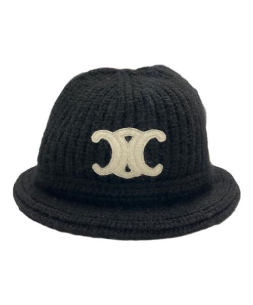 CELINE（セリーヌ）CELINE (セリーヌ) トリオンフ クロシェ バケットハット ブラックの古着・服飾アイテム