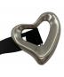 SEA (シー) BIG HEART SUEDE BELT ブラック：12000円